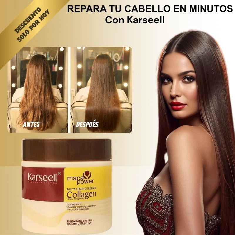 ¡Adiós al cabello seco y dañado con KARSEELL!